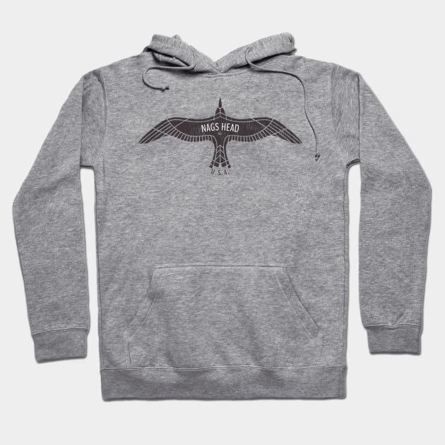 Nags Head, NC Summertime Vacationing Bird Flight Hoodie by Contentarama